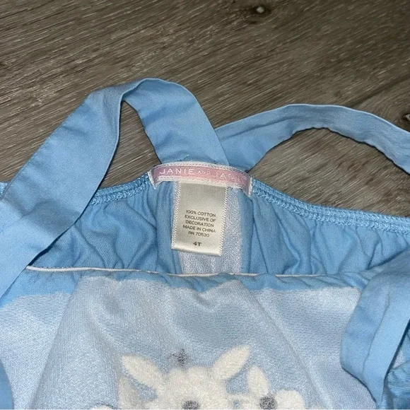 Janie and Jack Blue and White Camisole Empire Waist 4T - Picture 3 of 7